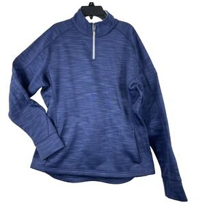 Majestic Women Thermabase Authentic Collection Pullover Sweater Fleece Blue L/G